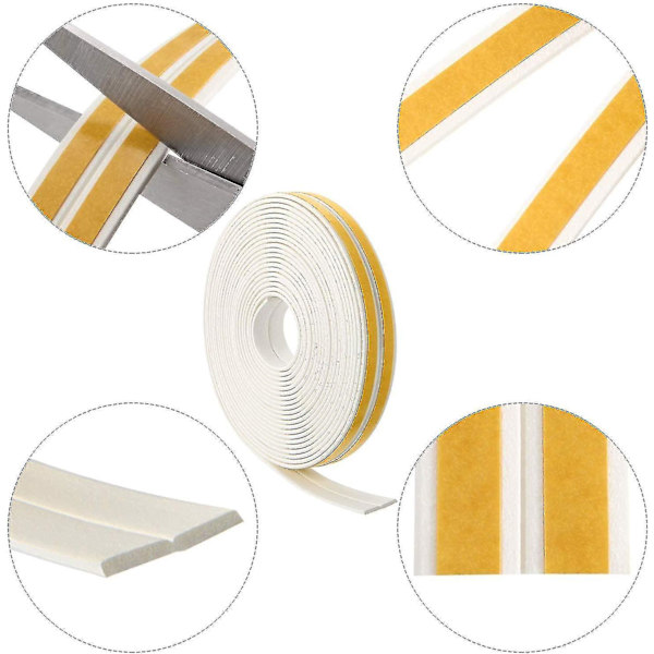 Door Window Sealing Strip, Total Length 10 M Door Sealing Tape, Rubber Seal Window, Foam Adhesive Tape Window, Sealing Strips, Window Seals, Door Sea