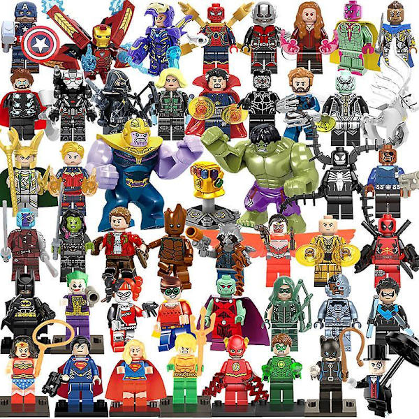 48 stk. Superhelte Figurer Sæt Avengers Infinity War Minifigurer Børnelegetøj Fødselsdagsfest Gaver