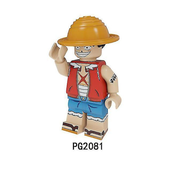 8 stk. One Piece Luffy Sauron Sanji Samlet Byggeklods Minifigur Legetøj