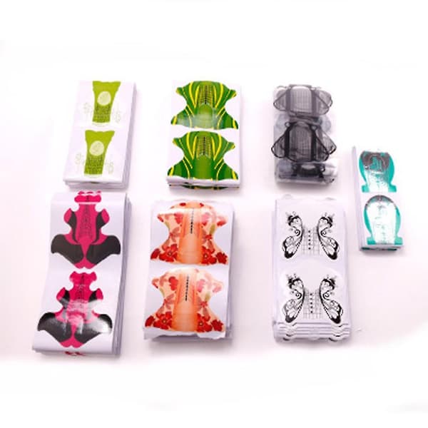 100 Pcs Nail Shape Nail Extension Tips Self Adhesive Art Nail Tips Diy