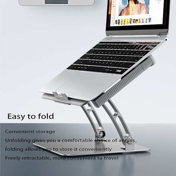 Aluminium Alloy Notebook Stand Universal For Tablet Moblie Phone Lightweight Silver