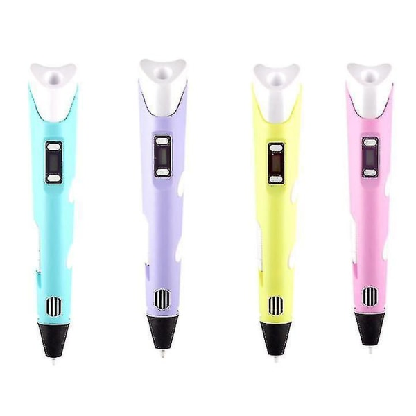 3d Printing Doodle Pen With Lcd Screen & Filaments Perfect Quality Yellow EU plugu