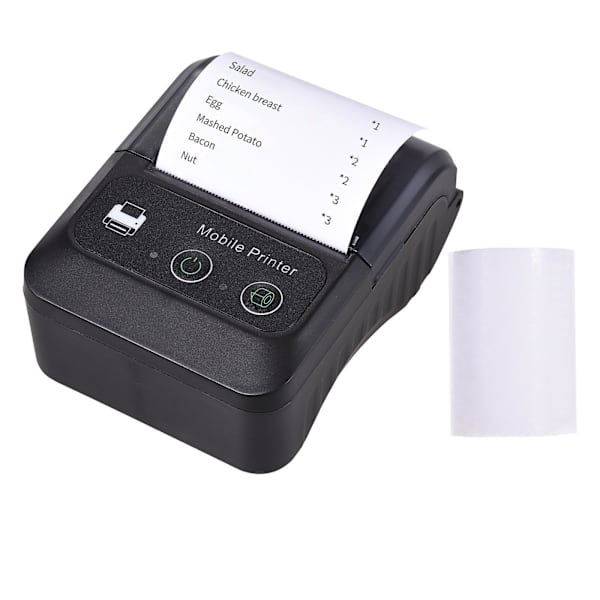Portable Thermal Receipt Printer Wireless Bt Mini Receipt Receipt Pos Mobile Printer, Esc/pos Compatible With Android Ios Windows