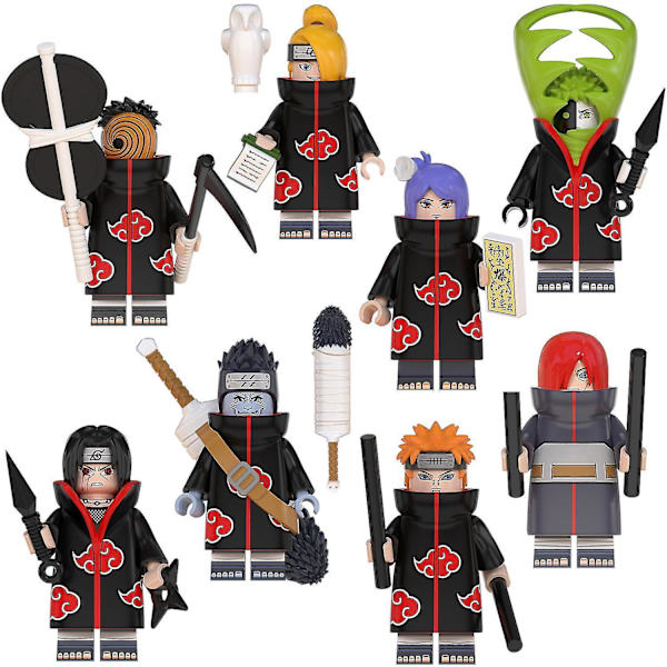 8 kpl Ninja Minihahmoja Setti Lasten Leikkikalut Action Hahmo Anime Sankareita Minihahmo Syntymäpäiväjuhlalahjat Lapsille Pojille Tytöille