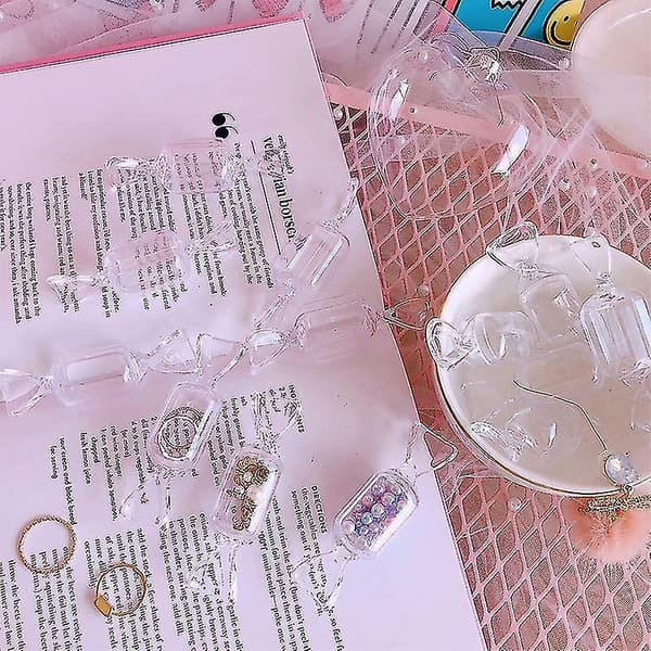 10pcs Mini Storage Box Transparent Candy Modeling Plastic Box Lovely Girl Ring Earring Jewelry Gift Storage Box Organization