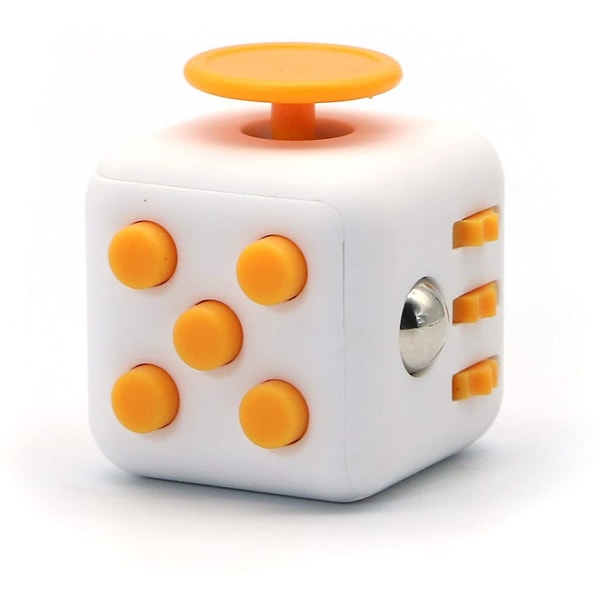 Fidget Cube Stress Anxiety Pressure Relieving Toy Great For Adults No. 4 golden