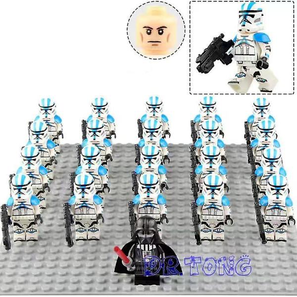 21 kpl Star Wars 322 Legion Clone Soldier Rakennuspalikat Pienoiskoossa Lasten Kootut Lelut Star Troopers-21