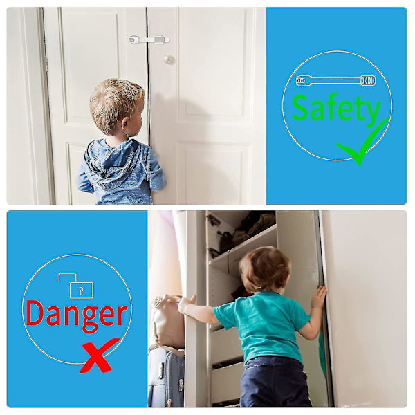 Baby Proofing Child Safety Locks Childproof Cabinet Latches With 3m Adhesive For Fridge, Cabinets, Drawers 4 pack