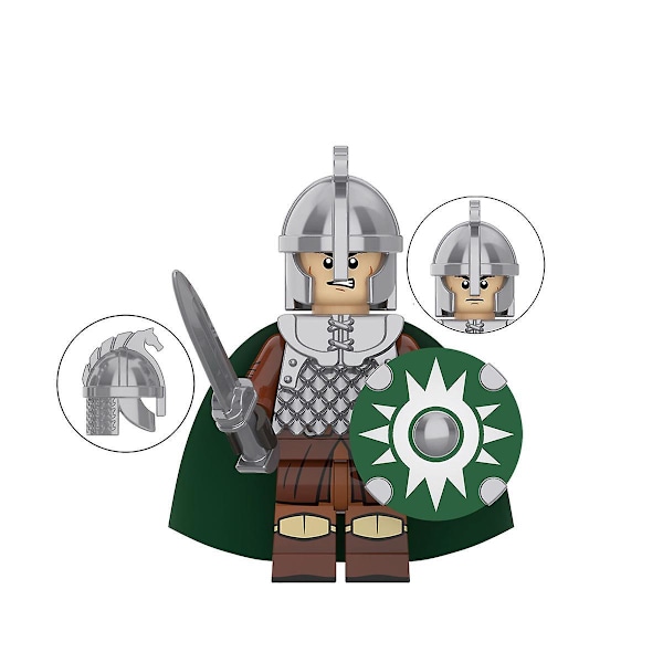 Middelalderlig Rohan Ridder Byggeklods Vagt Archer Kasteøkse Hånd Specialdel Til Indsættelse Byggeklods Legetøj Minifigur 8 stk