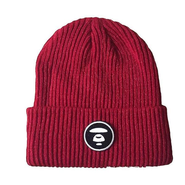 Varm Vinter Unisex Strikket Lue Hatt 3 Wine