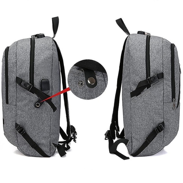 Duomi Student Backpack Usb Charging School Bag Youth Computer Bag blue