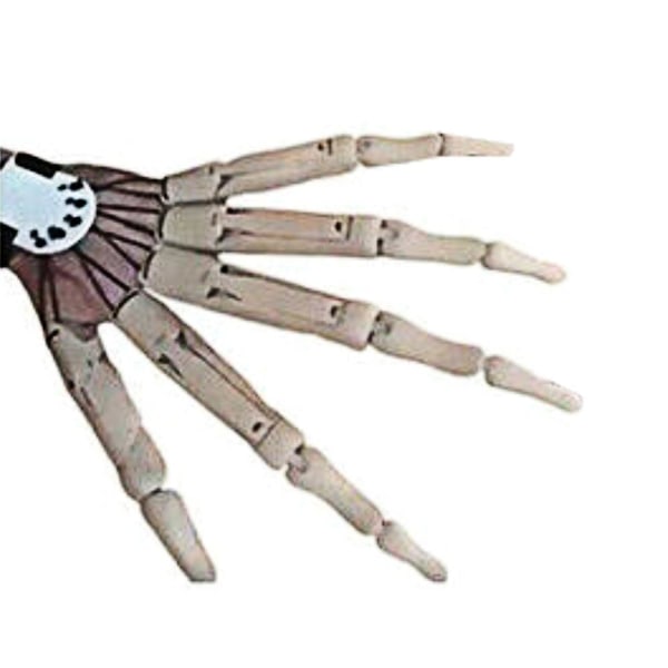 Articulated Fingers Flexible Joints Skeleton Hand Extensions Halloween Party Prop White Left hand