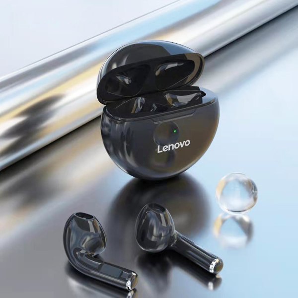 1 Pair For  Ht38 Wireless Earphones 9d Stereo Noise Reduction Heavy Bass Bluetooth-compatible 5.0 Mini In-ear Earbuds For Sports Black