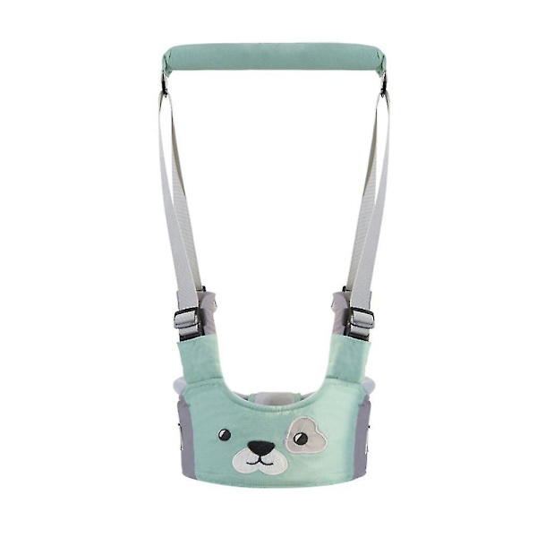 Baby Walking Harness Safe Walking Belt Hand-held Baby Walker Adjustable Walking Harness Blue- Green