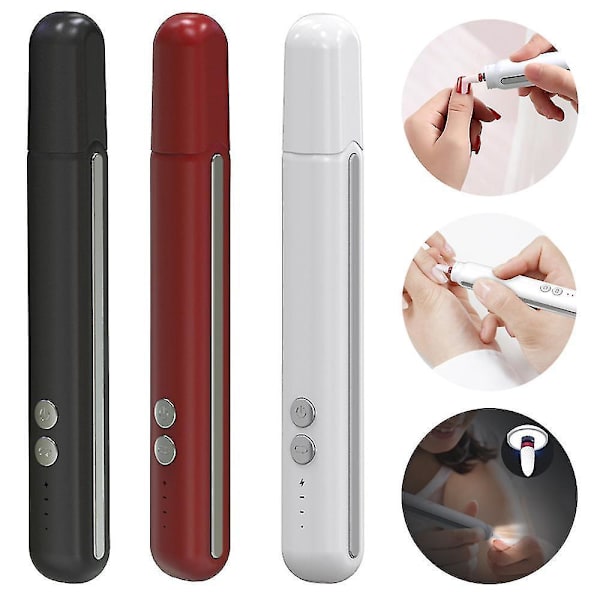 Kynsipora USB Ladattava Kannettava Sähköinen Kynsilakka Kynsien Manikyyri Kynsien Hioja Red