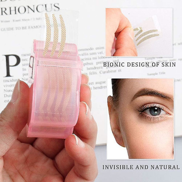 1200pcs Eyelid Tapes, Self-adhesive Eye Tapes Fiber For Hooded Droopy Uneven Mono-eyelids(with Fork Rods And Tweezers)