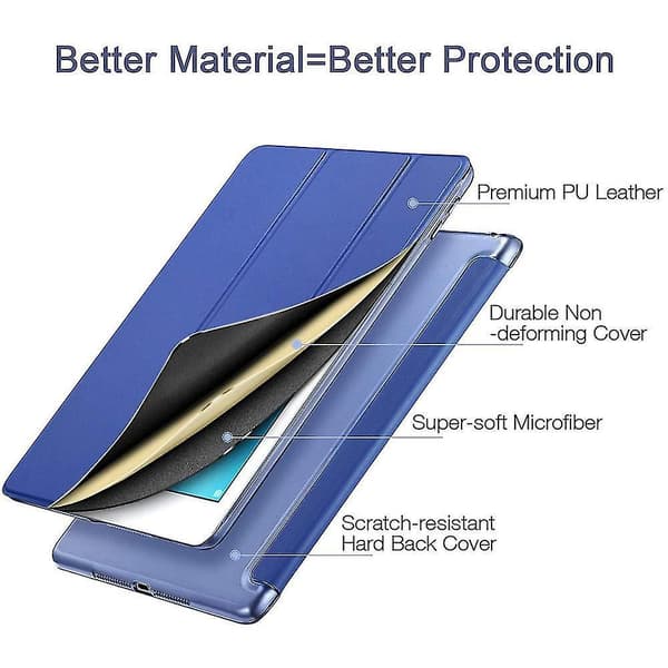 Compatible 2018/2017 Ipad 9.7 5th / 6th Generation - Slim Lightweight Cover Navy blue