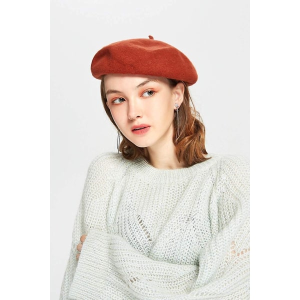 Women Wool Beret Hat French Style, Artist Hat, Wool Beret Hat French Style Beanie Hats Fashion Ladies Beret Caps For Women Girls Lady, Women Men Wool Baby blue