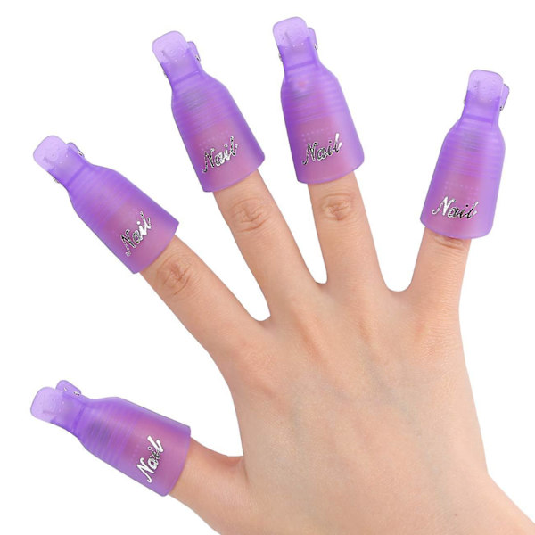 Nail Polish Remover Clips Set, Nails Art Gel Cap Soak Off Clip Uv Manicure Acrylic Nails Wrap Tool