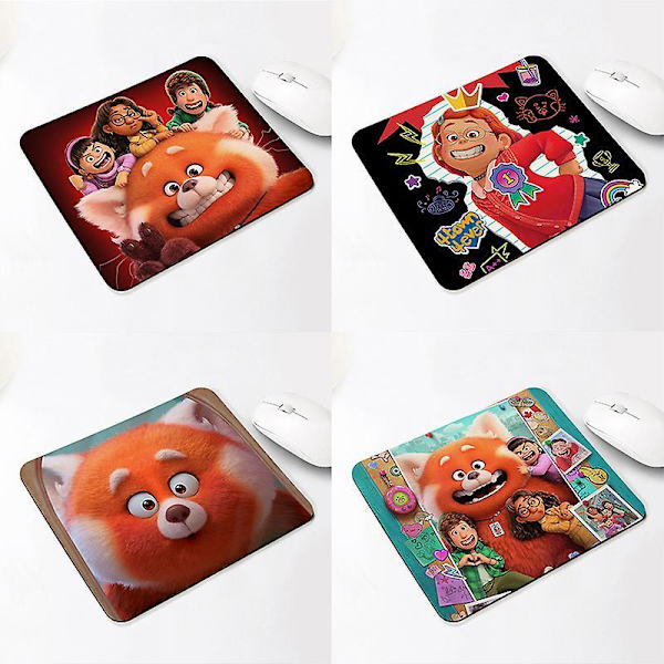 Turning Red Anime Print Mouse Pad Square Small Mini Anti-slip Wrist Pad Mouse Pad-style C