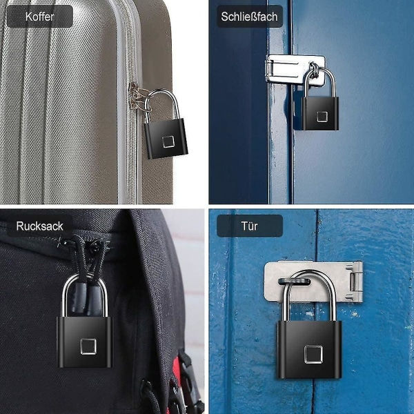 Fingerprint Mini Smart Padlock Usb Charging Biometric High Security