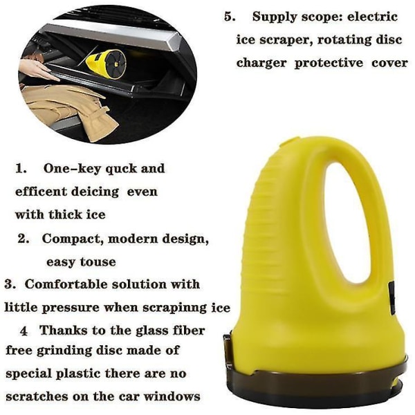 Car Windshield Electric Ice Scraper Usb Snow Removal Tool Multifunctional gray