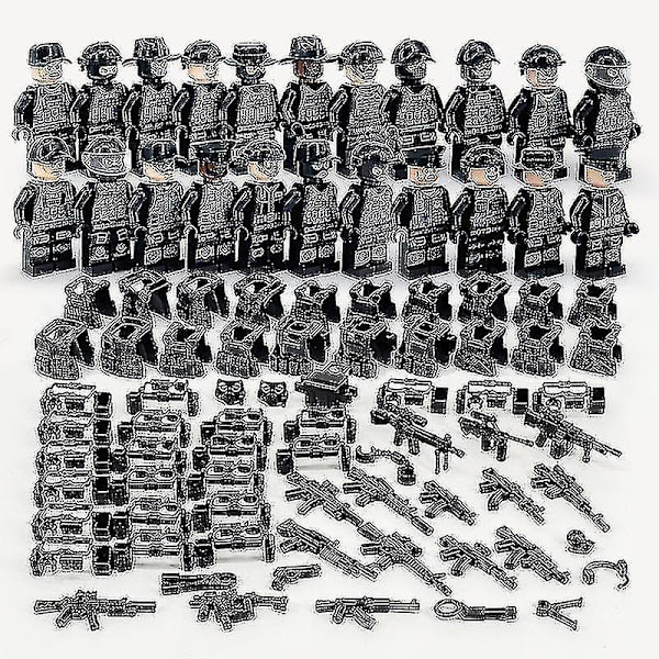Set Of 22 Minifigures Military Series Villain Mini Figures Building Block Toys