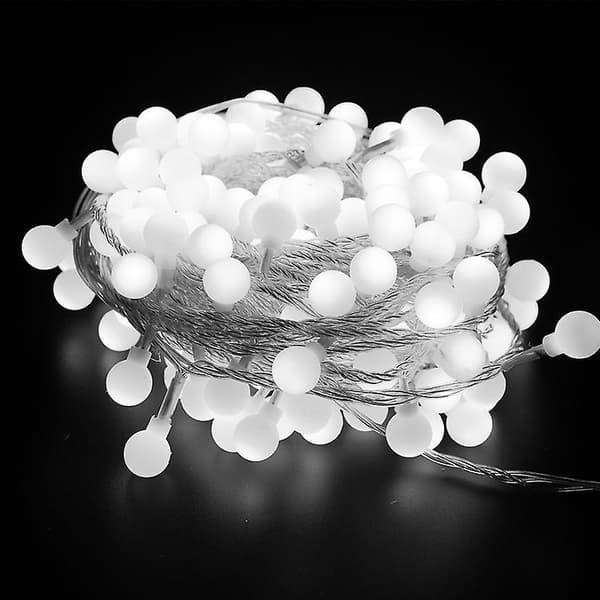 Globe String Lights Waterproof 10m 80 Led  Lights Plug In Powered Christmas Lights White