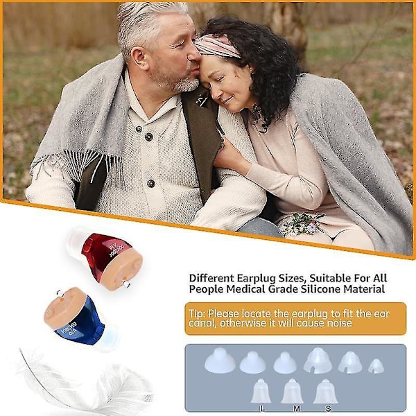Usb Rechargeable Audifonos Hearing Aid   Invisible Hearing Aids Adjust V30-red-r