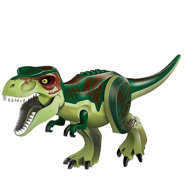 Jurassic World Large Building Block Dinosaur Tyrannosaurus Rex Assembled Toy Puzzle Building Blocks Green Tyrannosaurus Rex