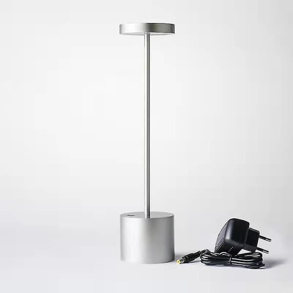 Cordless Led Desk Lamp Portable Usb Rechargeable silver