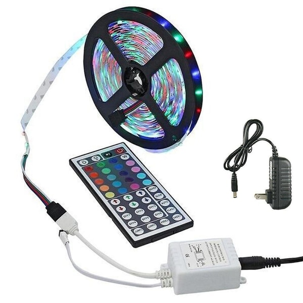 Rgb 300led Lights 3528 Smd Flexible Strip Light 12v Remote Power 5m US Plug