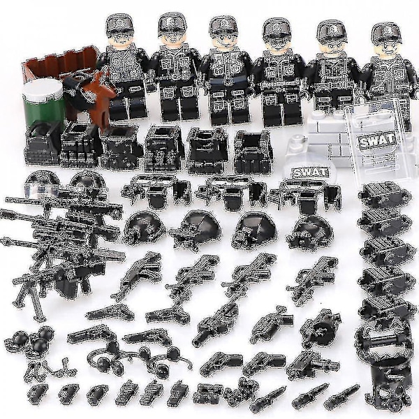 22 Stykker Militærpoliti Byggeklodser Minifigur DIY Små Partikler Samlet Dukke Ornamenter