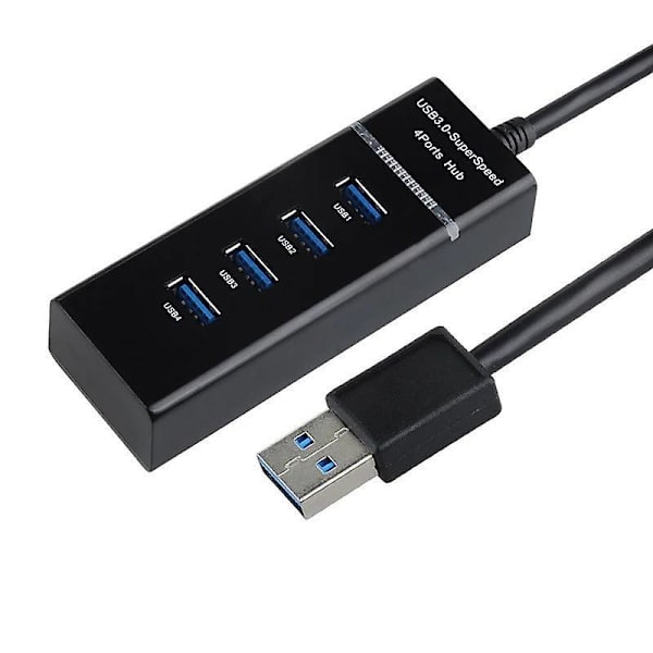 4-port Usb 3.0 Hub, Ultra-slim Data Usb Hub With 30cm Extended Cable