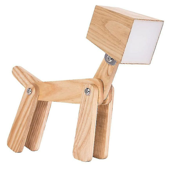 Modern Design Wooden Desk Lamp Led Animals Dog Lamp Dimmer Table Lamp