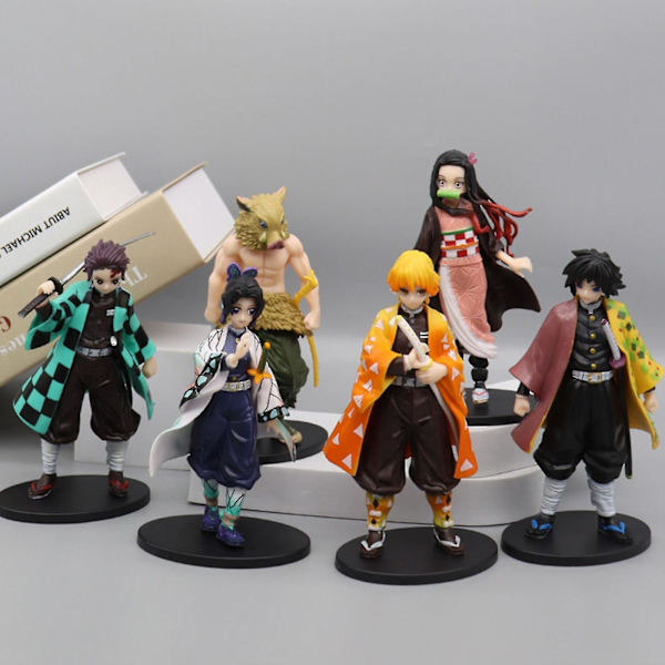 Demon Slayer Figure A Set Of 6 Version Action Figure Doll Toys 6.3 Inch Demon Slayer Figure