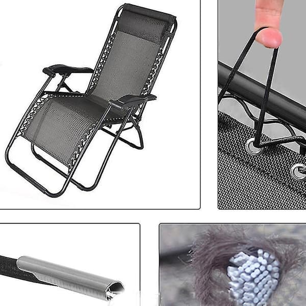 8pcs Chair Replacement Cords Rubber Rope Thickness Rubber Rope Chairs ( Black )