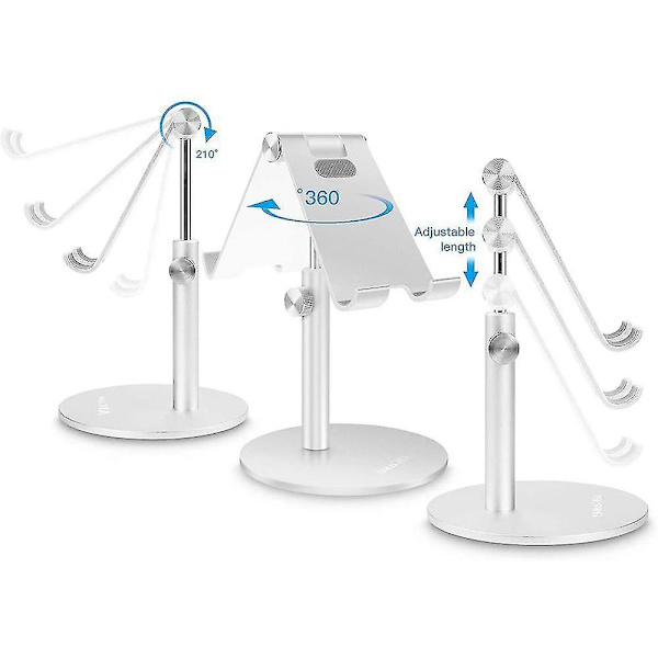 Adjustable Tablet/phone Stand, Telescopic Adjustable Ipad Stand Holder,universal Multi Angle Aluminum Stand Compatible With Iphone Smart Cel
