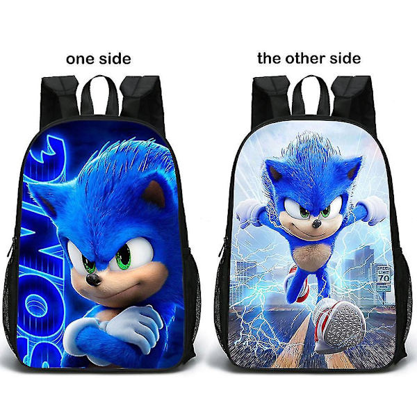 Double-sided schoolbag Sonic double-sided schoolbag primary and secondary school students sonic backpack color-1