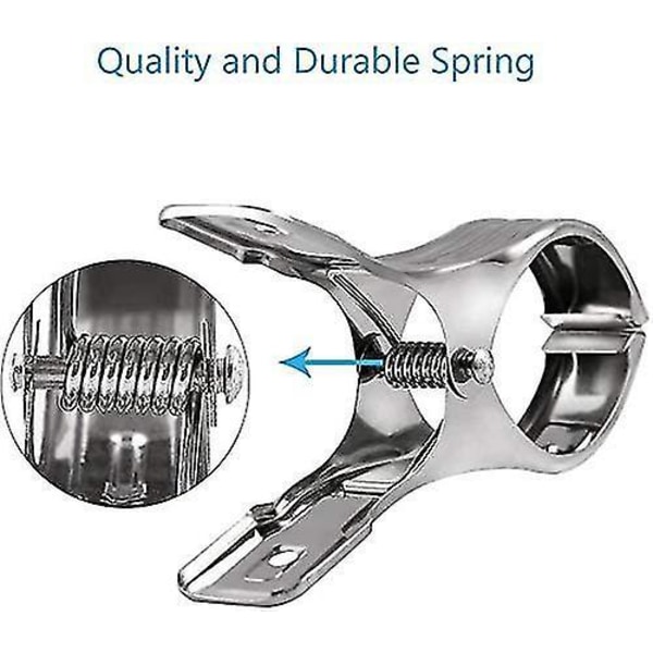 6 Pcs Large Beach Towel Clips Stainless Steel Big Clothespins For Sun Lounger Big Pins For Towel, Qu