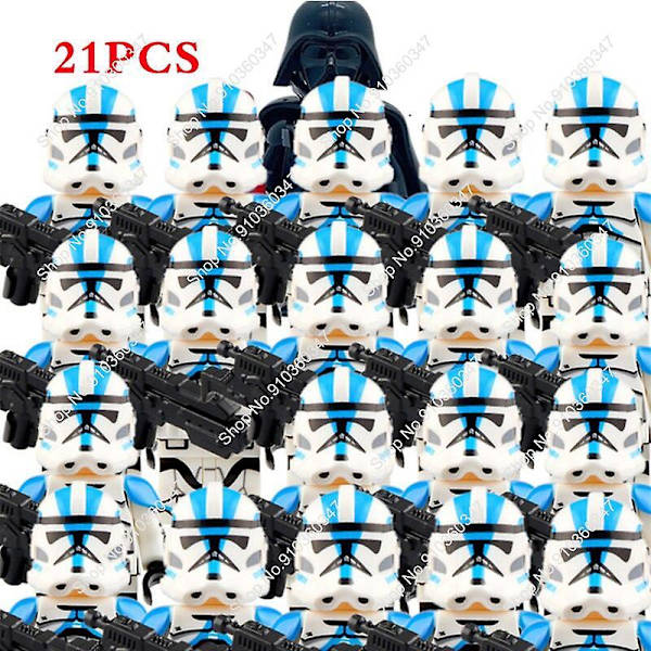 21 Pieces Of New Star Strom Wars Clone Trooper Compatible With 9488 Building Blocks Children's Toys