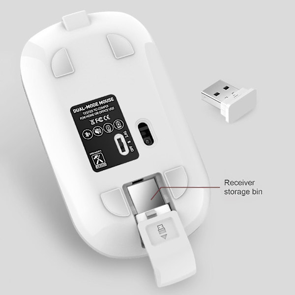 Wireless Mouse Quick Response Mute Adjustable Dpi 2.4g Dual-mode Bluetooth5.0 Mouse For Office Blue
