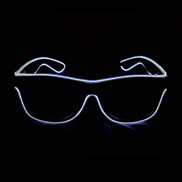 Neon Rave Glow Led Glasses White