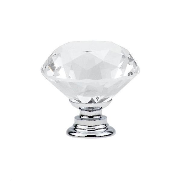 10pcs/set 30mm Diamond Shape Design Crystal Glass Knobs Cupboard Drawer Pull Kitchen Cabinet Door