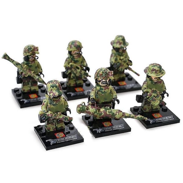 Military Building Blocks Doll 6pcs