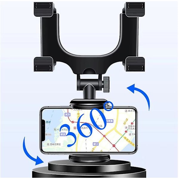Universal 360°Rotatable Car Rearview Mirror Bracket Mobile Phone Base Gps Holder