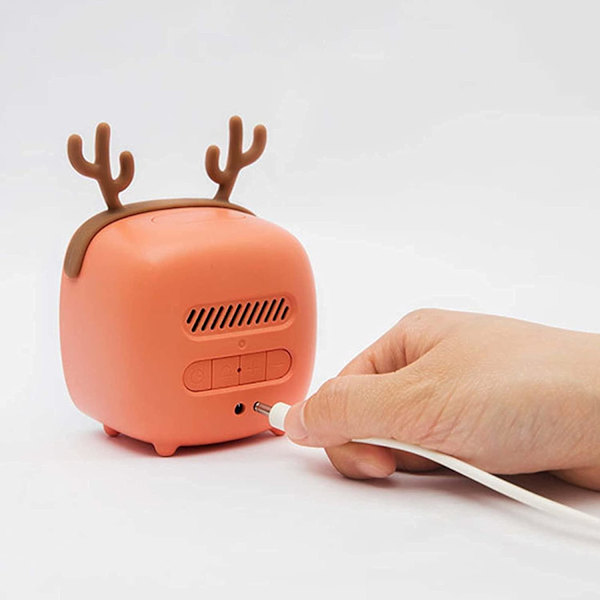 Digital Alarm Clock,mini Portable Cartoon Rabbit Ear Shape Rechargeable Digital Display Led Nigh Light Alarm Clock A906-2385
