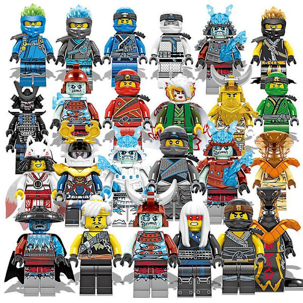 24 kpl Ninja Minifiguurit Setti Toimintahahmo Anime Shinobi Nukke Lasten Lelut Syntymäpäivälahjat Aikuisille Ja Lapsille Pojat Tytöt