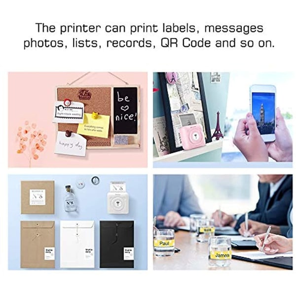 Portable Smart Photo Printer  For Ios & Android Phone Pink