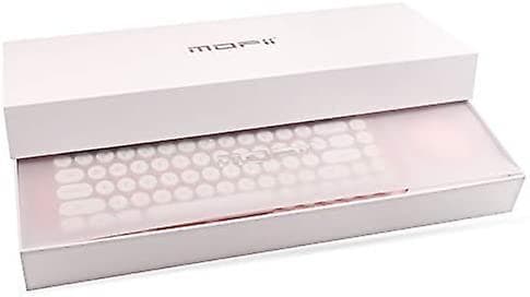 Mini Wireless Keyboard 2.4g Usb Keyboard And Mouse Set, Round Keycap, Multi-color Cute Girly Keyboard... (white Pink)
